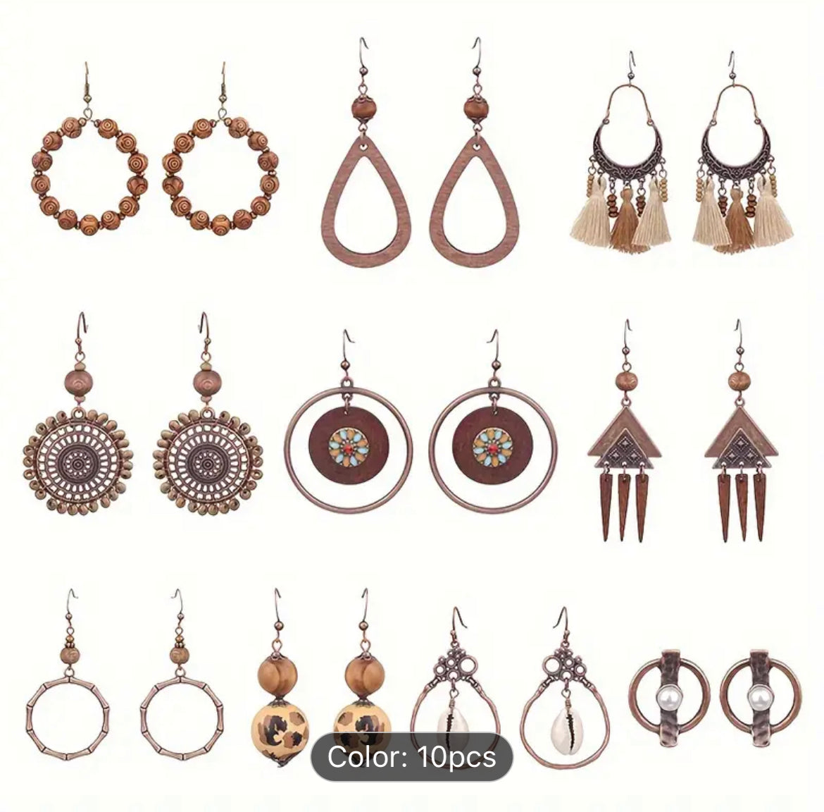 Vintage Ethnic Boho Pendant Women’s Earrings