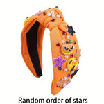 Vintage Halloween Headbands - Fabric Hairbands with Sequins, Rhinestones