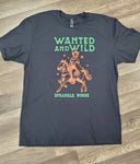 Black Retro Wanted And Wild Tshirt