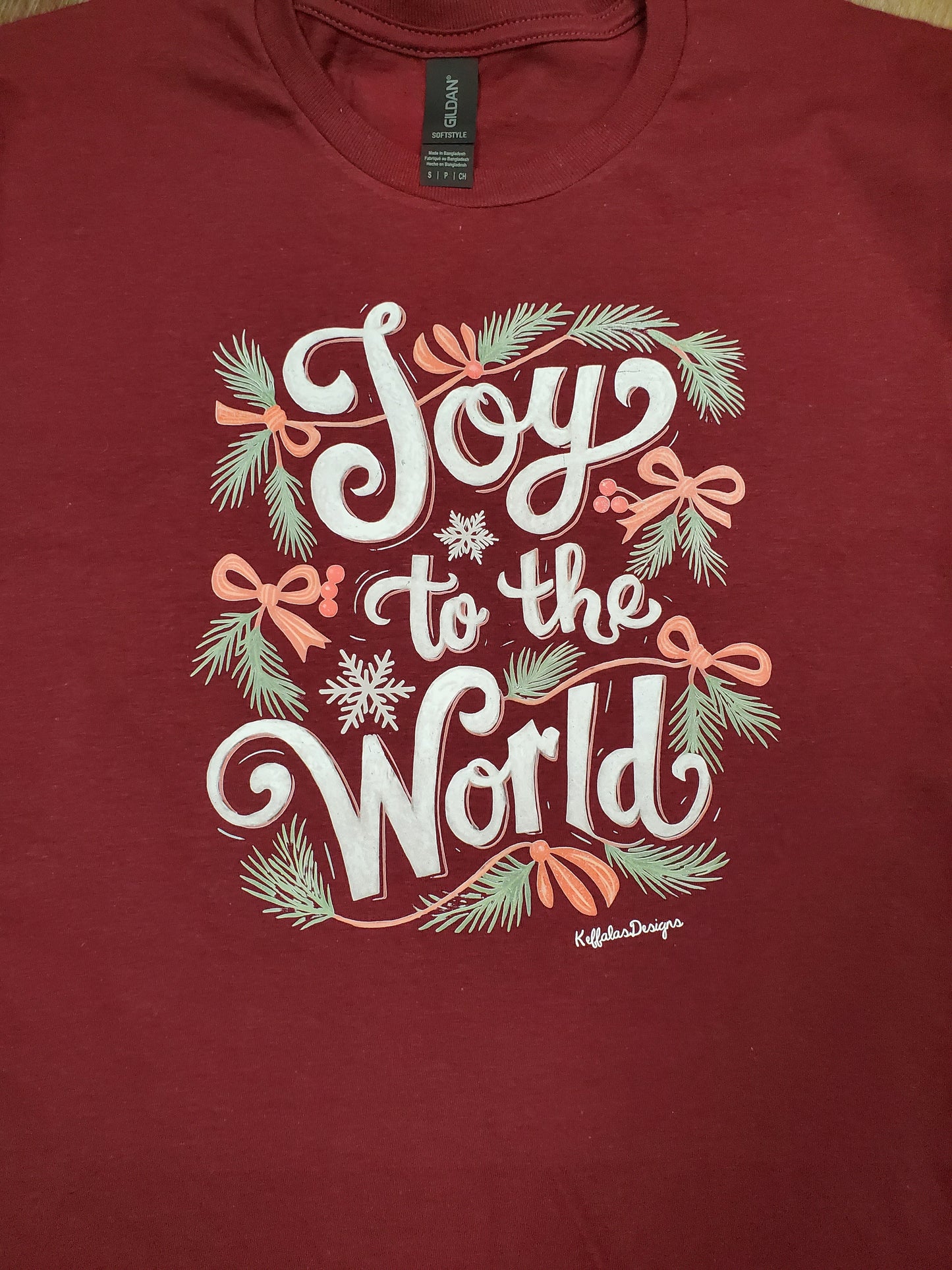 Joy To The World - Maroon Tee