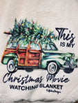 Green Station Wagon Christmas Movie Blanket