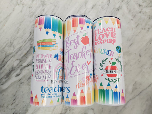 BEST TEACHER EVER 20OZ TUMBLER