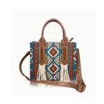 Bohemian Retro Print Tassel Tote Bag