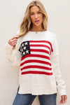 American Flag Cable Sweater