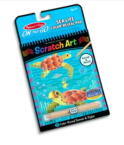 On the Go Scratch Art Color Reveal Pad - Sea Life