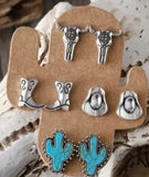 Western Cowboy Themed Earrings