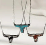 Western Style Cow Head Necklace