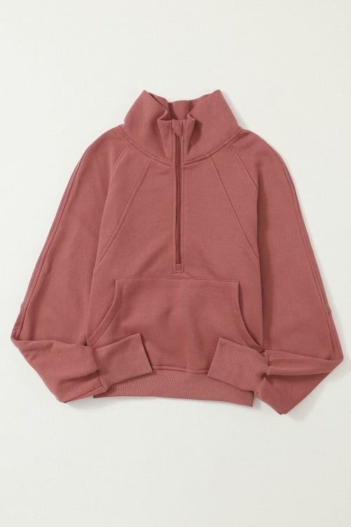 Brown Fleece Lined Quarter Zip