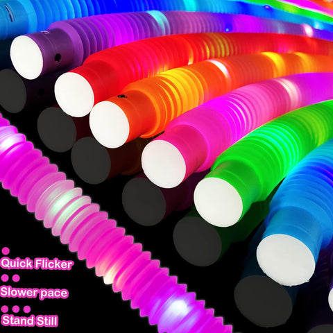 Asstd Glow Fidget Pop Tubes