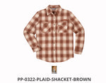 Simply Southern Plaid Shacket Brown