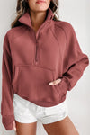 Brown Fleece Lined Quarter Zip