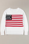 American Flag Cable Sweater