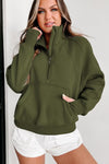 Green Fleece Lined Quarter Zip