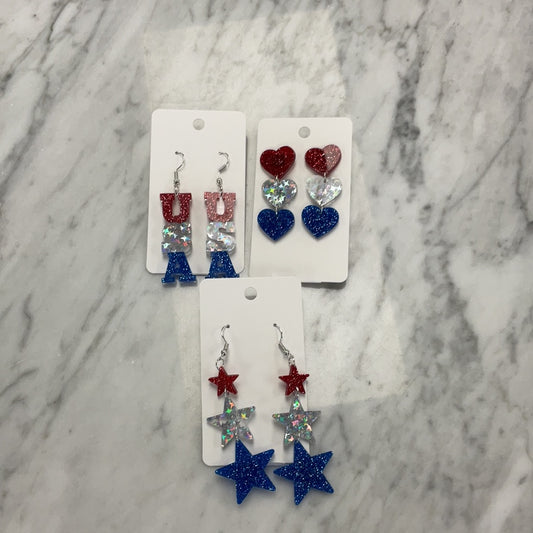 Acrylic Glitter Earrings