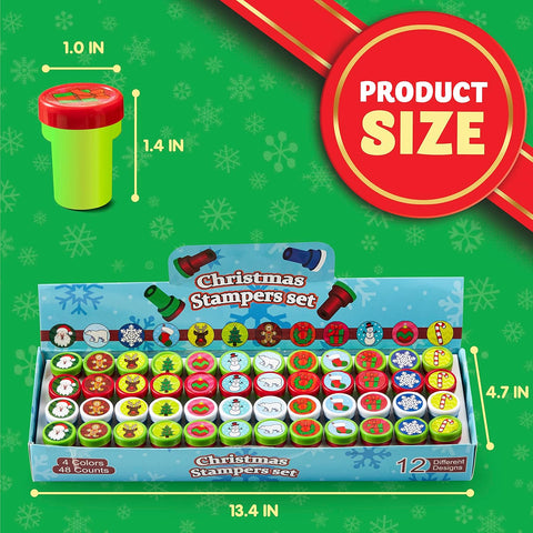 2 for $1 - Asstd Christmas Self Ink Stampers