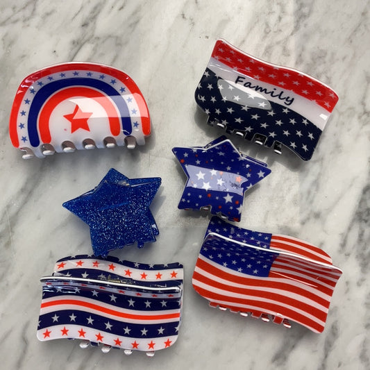 Patriotic Hair Clips