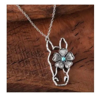 Western Style Horse Head Necklace