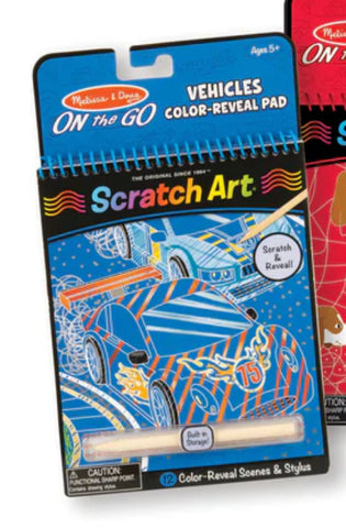 On the Go Scratch Art Color Reveal Pad - Vehicles