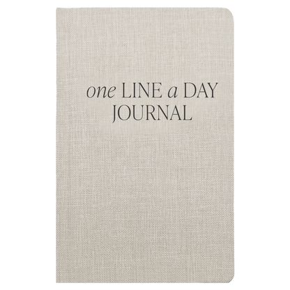 Tan One Line A Day Memory Journal