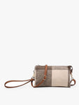 Jen & Co Crossbody Riley - plaid - brown/taupe