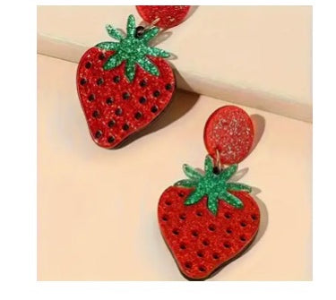 Strawberry Dangle Earrings