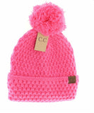 Bee Stitched Knit Pom C.C Beanie