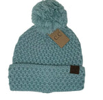 Bee Stitched Knit Pom C.C Beanie