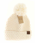 Bee Stitched Knit Pom C.C Beanie