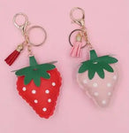 Strawberry Leather Keychain