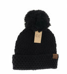 Bee Stitched Knit Pom C.C Beanie