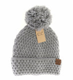 Bee Stitched Knit Pom C.C Beanie