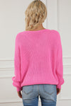 Pink V neck sweater
