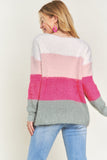 Striped V neck Sweater