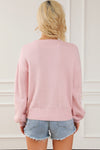 Pink Daisy Crew Neck Sweater