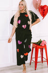 Black Sequin Heart 2 Piece Set