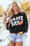 Black Game Day graphic sweatshirt