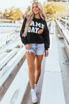 Black Game Day graphic sweatshirt