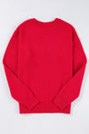 Fiery Red Tinsel Merry Drop Shoulder Sweater