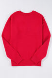 Fiery Red Tinsel Merry Drop Shoulder Sweater