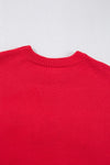 Fiery Red Tinsel Merry Drop Shoulder Sweater