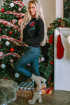 Black Holly Jolly Casual Sweater