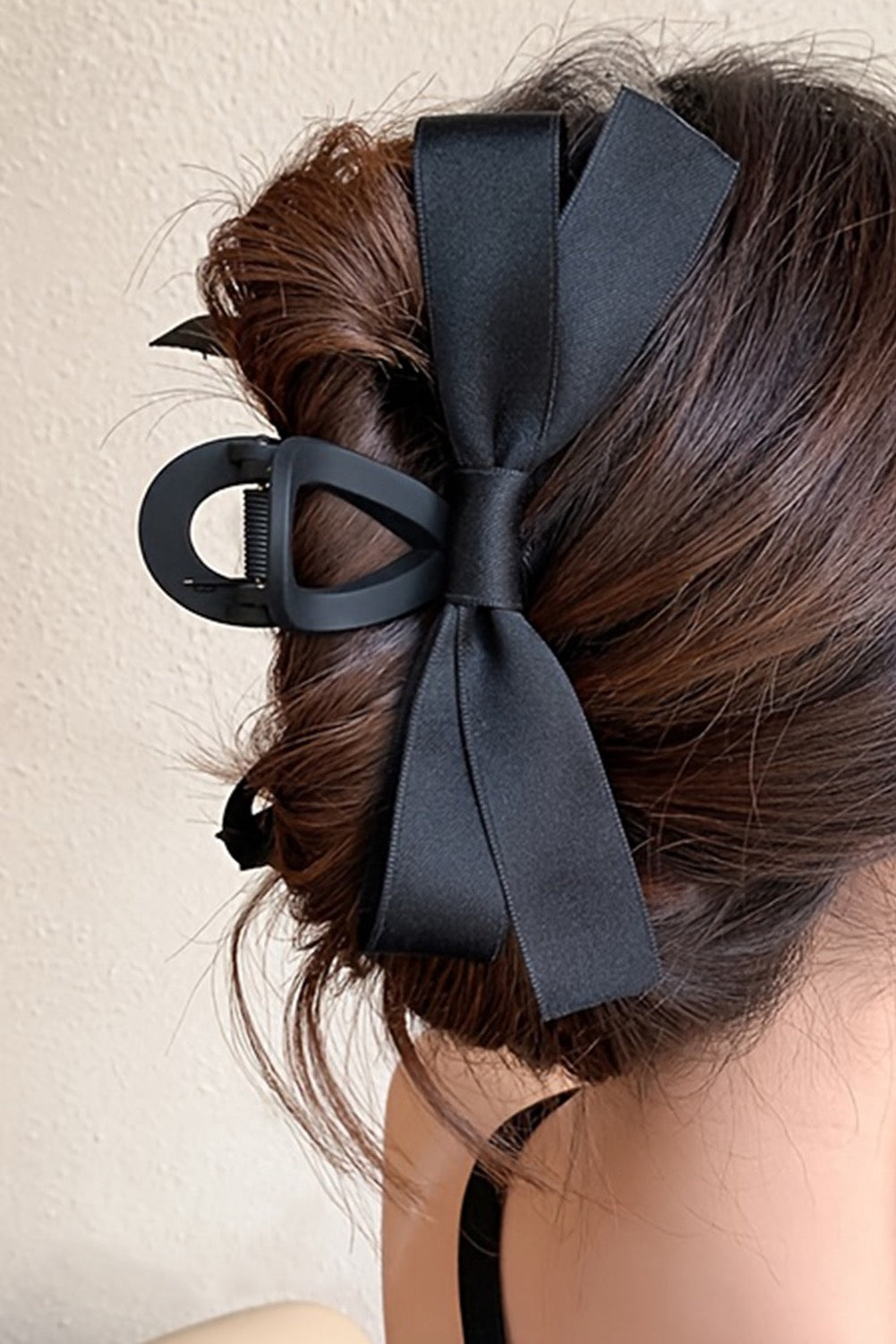 Black Bow Decor Large Claw Clip