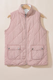 Reversible Fleece Lined Quilted Vest Coat