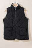 Reversible Fleece Lined Quilted Vest Coat