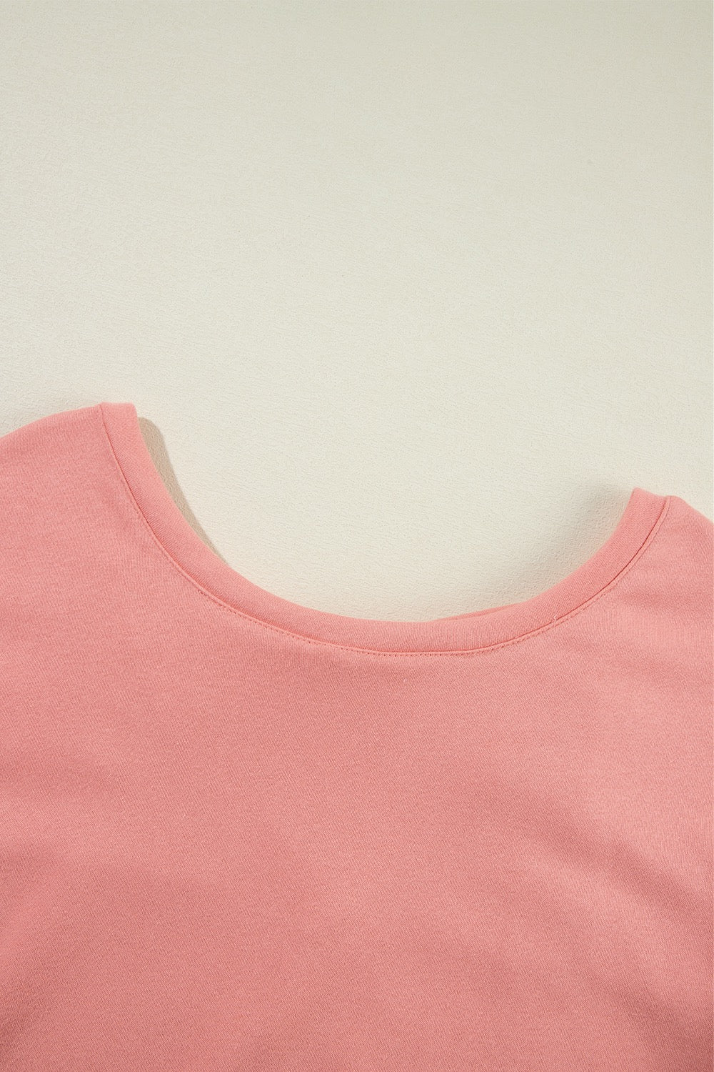 Pink Bowknot Round Neck Sweatshirt