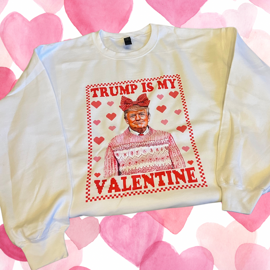 Trump Valentines White Pullover