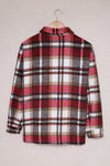 Red Geometric Plaid Shacket