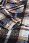 Blue Geometric Plaid Shacket