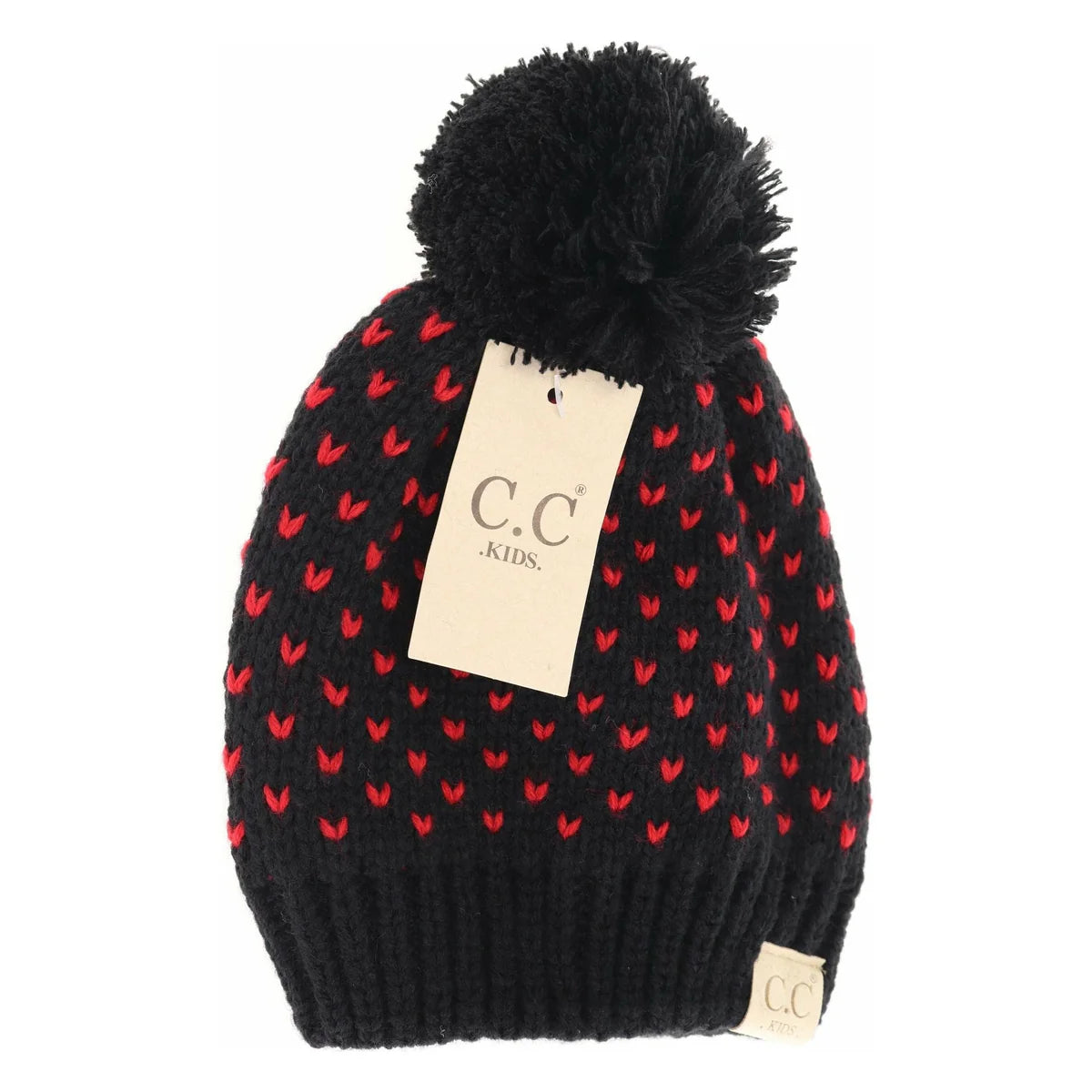 KIDS Heart Knit Pom Beanie KIDS2088