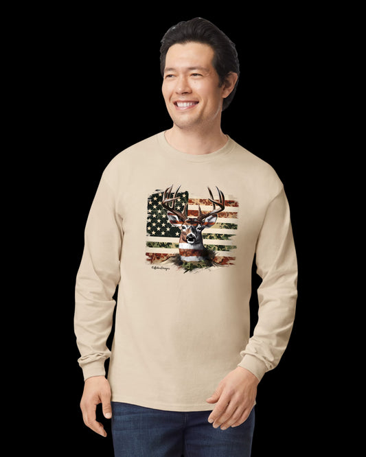 American Flag Buck Sweatshirt